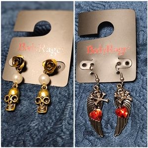 Two set body rage earrings